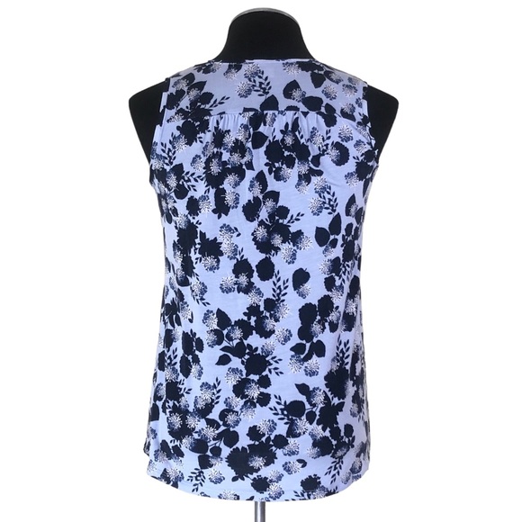 SOLD - LOFT - Petite Floral Mixed Media Top - Picture 6 of 10